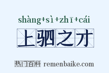 上驷之才是什么意思的图片